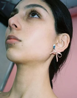 Meadowlark Bow Earrings Large - Stirling Silver