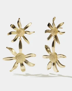 Meadowlark Daisy Drop Earrings - Gold
