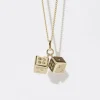 Meadowlark Dice Charm Necklace - Gold Plated