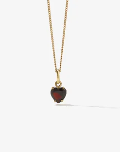 Meadowlark Heart Jewel Necklace - 23k Gold Plated