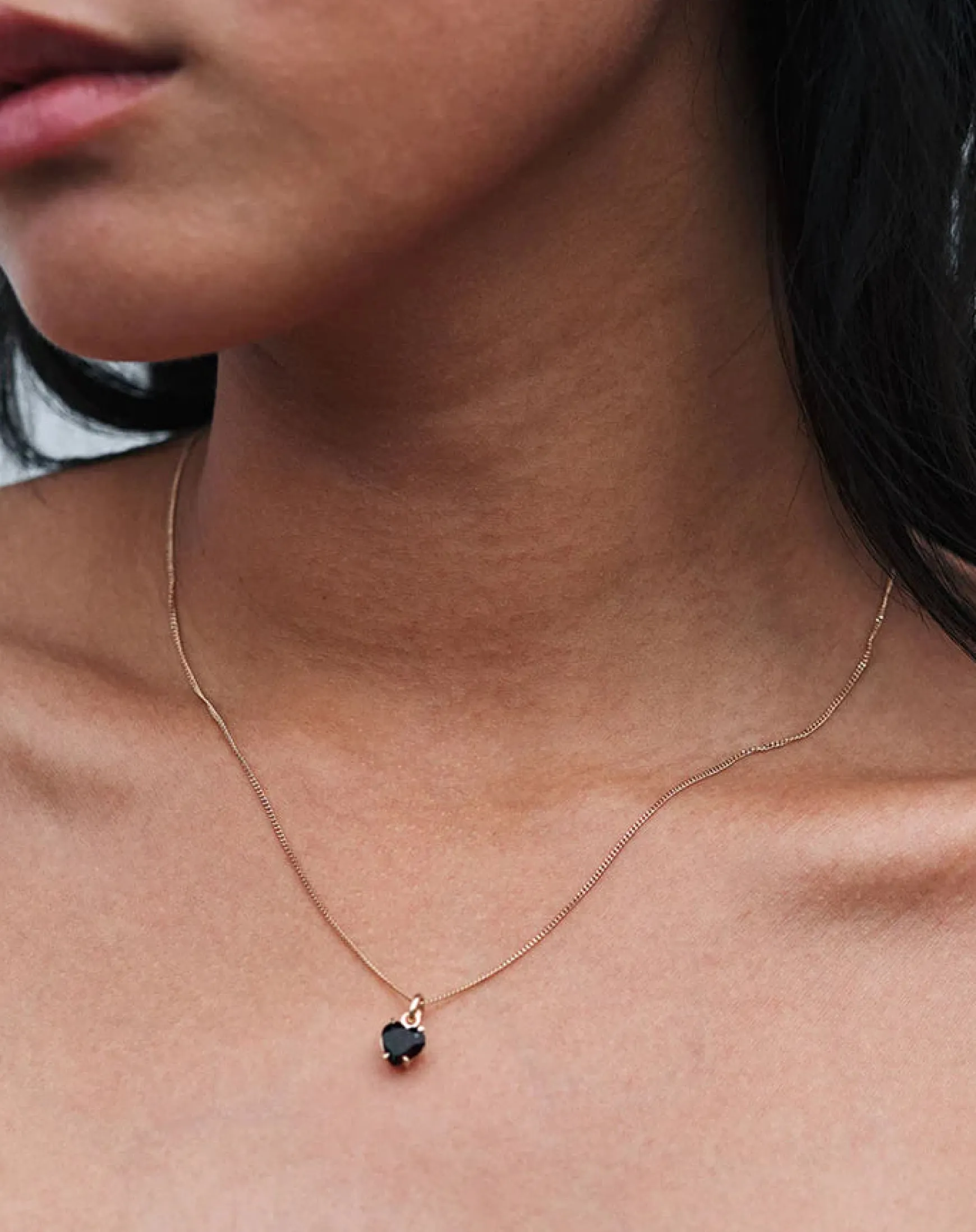 Meadowlark Heart Jewel Necklace - 23k Gold Plated