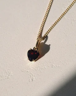Meadowlark Heart Jewel Necklace - Stirling Silver