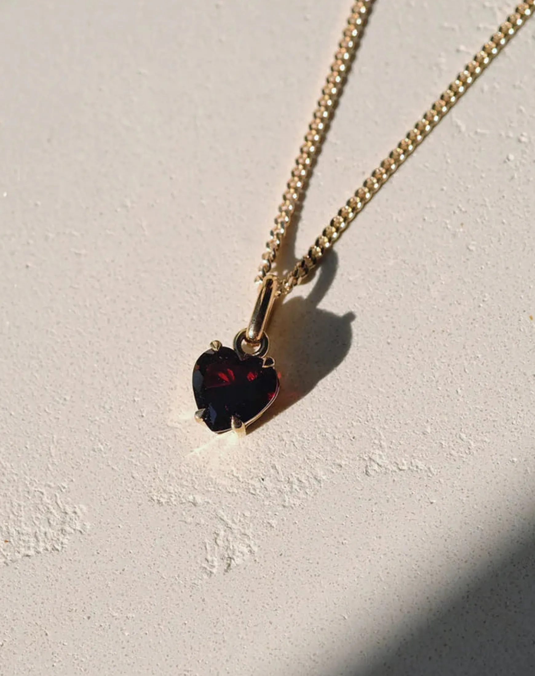 Meadowlark Heart Jewel Necklace - 23k Gold Plated