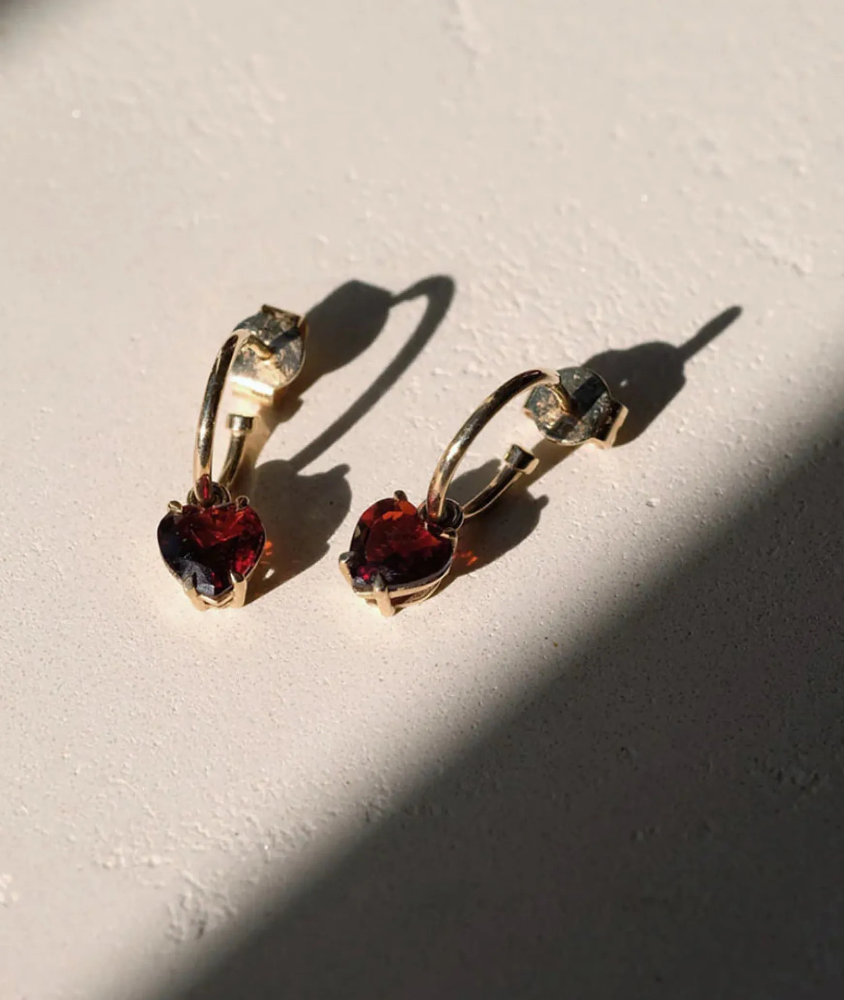 Meadowlark Heart Jewel Signature Hoops - Stirling Silver