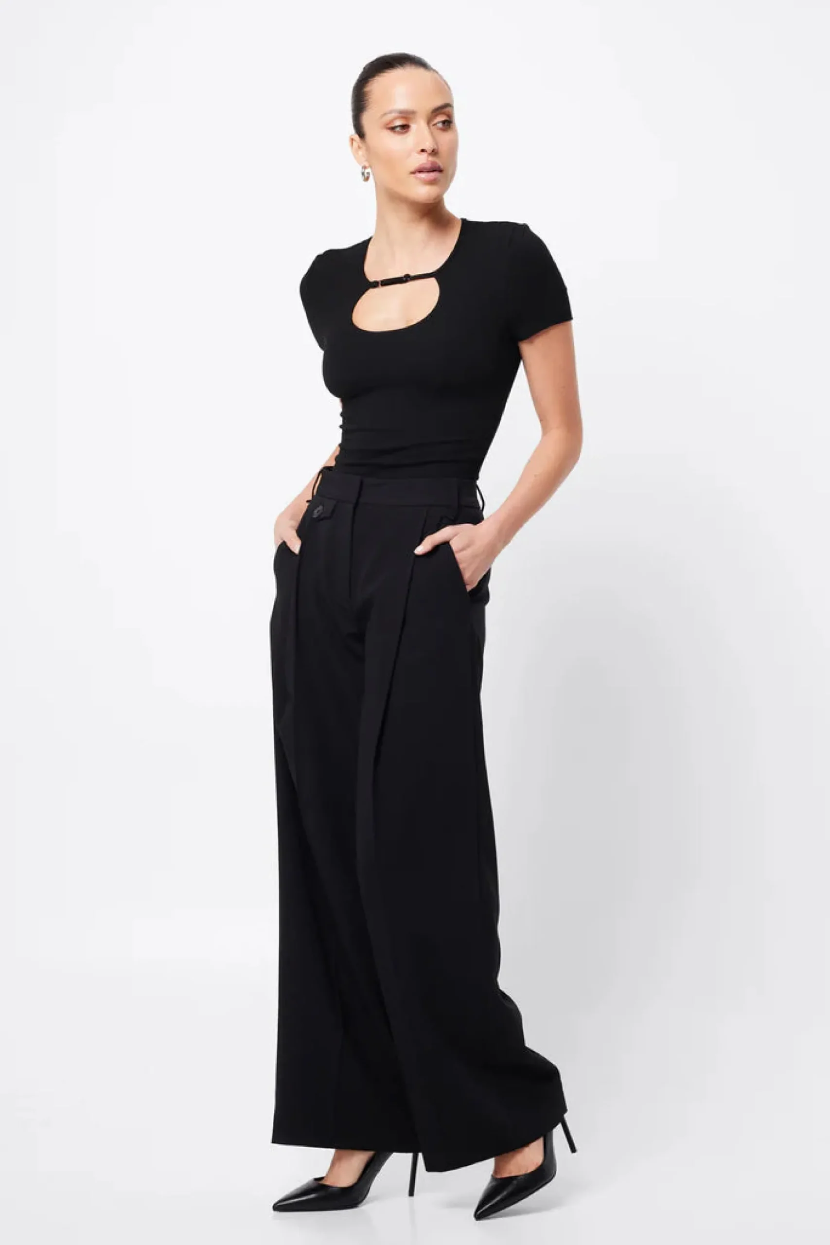 Mossman Boston Wide Leg Pant - Black