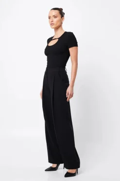 Mossman Boston Wide Leg Pant - Black