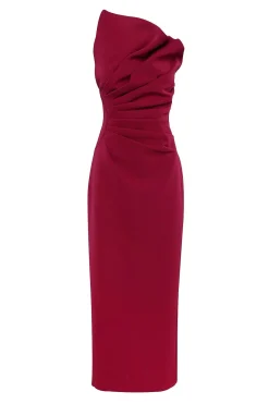Mossman Common Emotion Midi Dress - Crimson