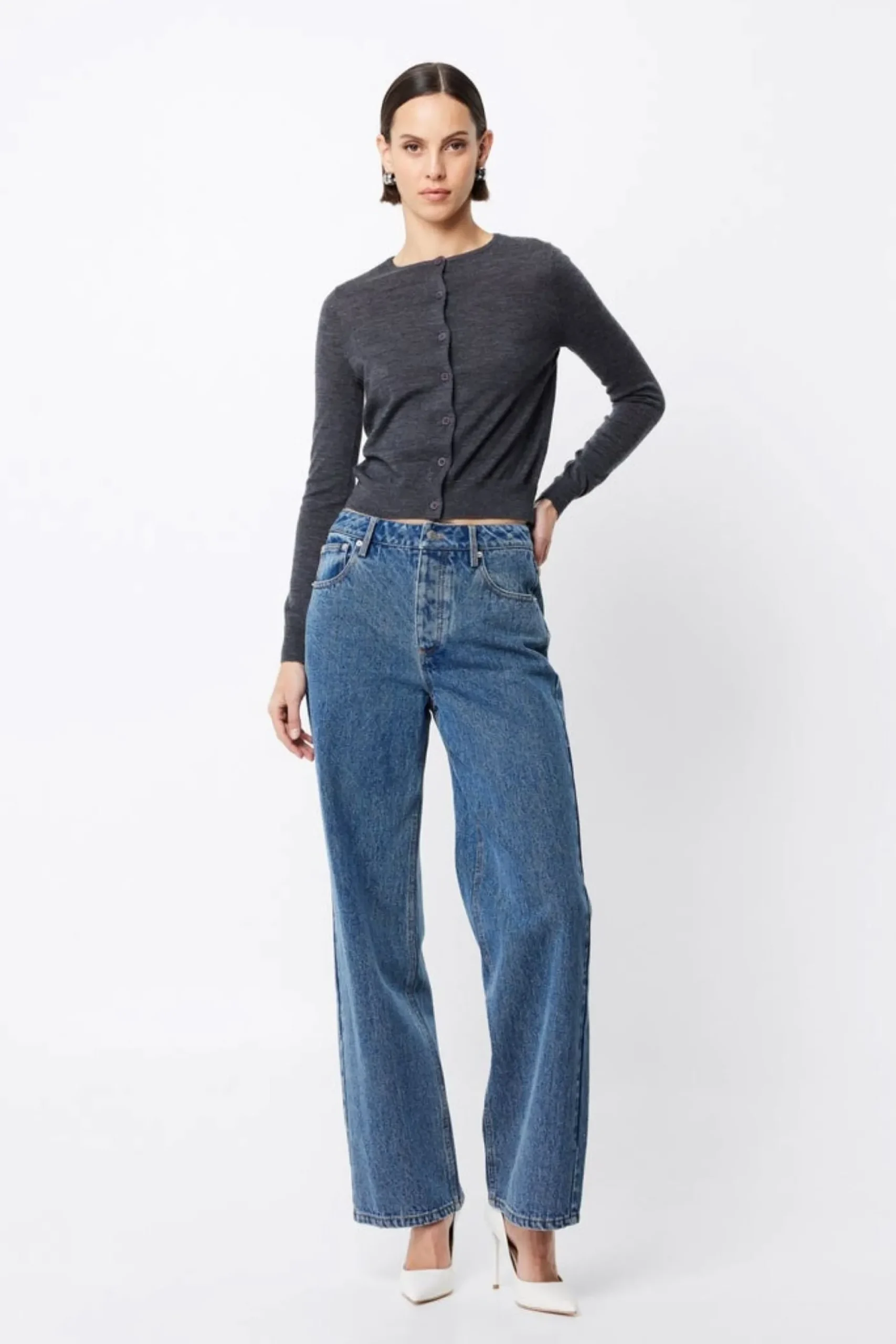 Mossman Maine Cardigan - Charcoal