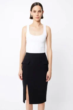 Mossman Melrose Pencil Skirt - Black