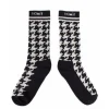 NOM*d Houndstooth Socks - Black/Putty