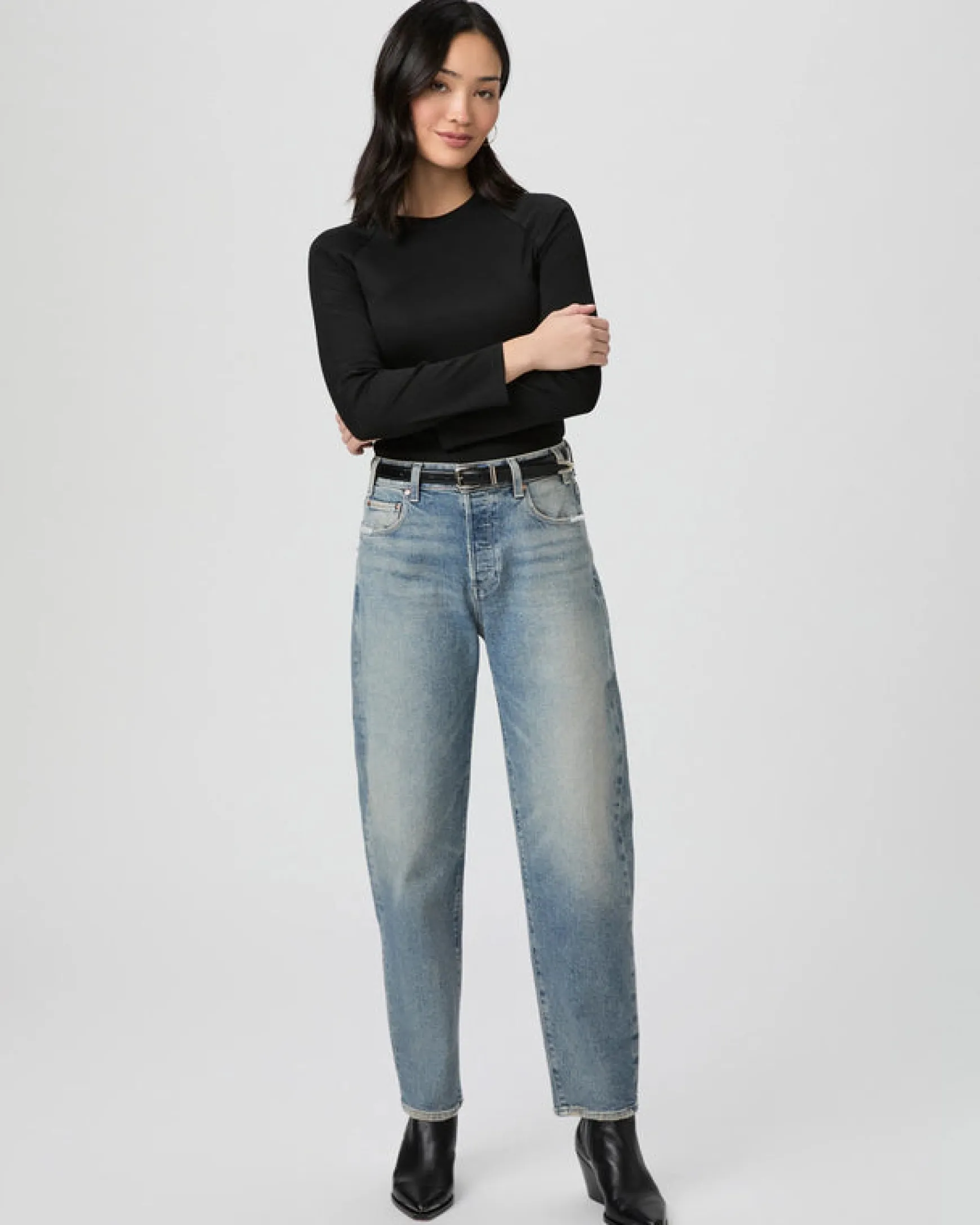Paige Alexis Barrel Leg Jean - Cats Meow
