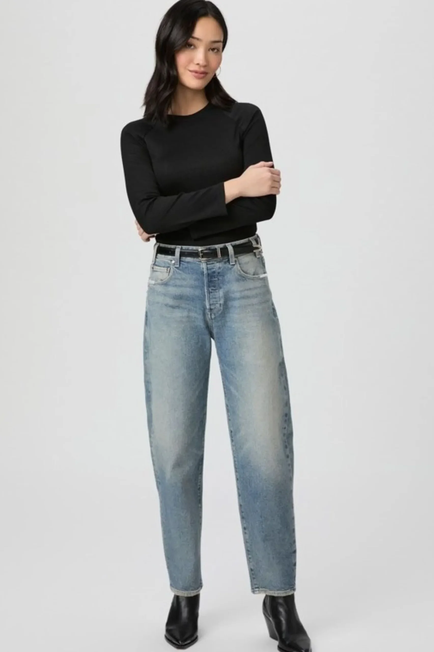 Paige Alexis Barrel Leg Jean - Cats Meow