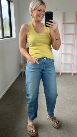 Paige Alexis Barrel Leg Jean - Cats Meow