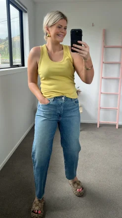 Paige Alexis Barrel Leg Jean - Cats Meow