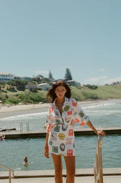 Palm Noosa East Mini Skirt - Holiday Stamp