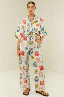 Palm Noosa Hallie Pant - Holiday Stamp