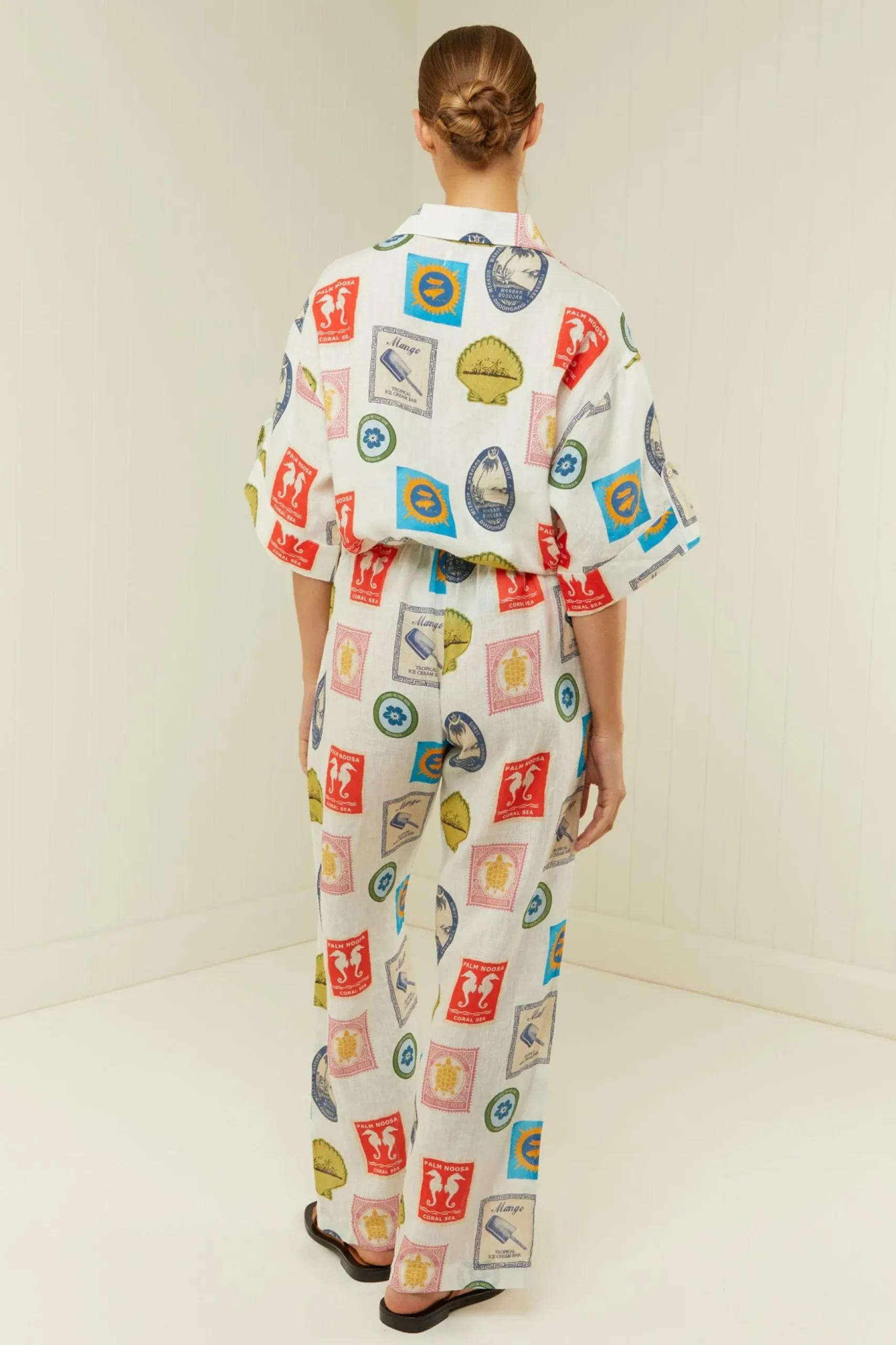 Palm Noosa Hallie Pant - Holiday Stamp