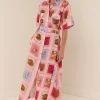 Palm Noosa Memento Dress - Strawberry Stamp