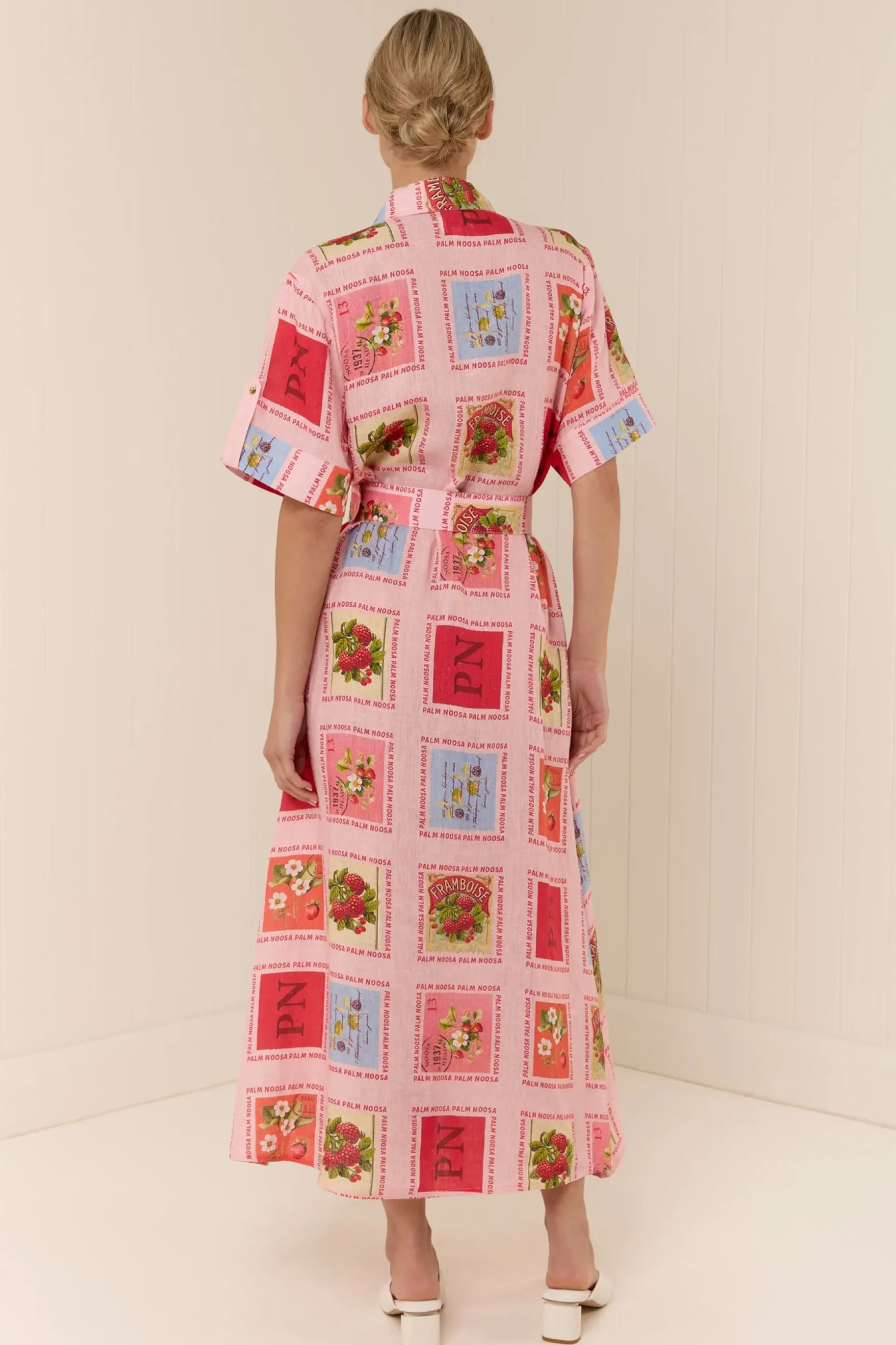 Palm Noosa Memento Dress - Strawberry Stamp