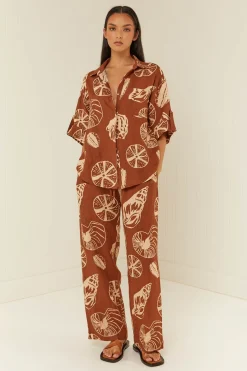 Palm Noosa Mirage Shirt - Brown Shells
