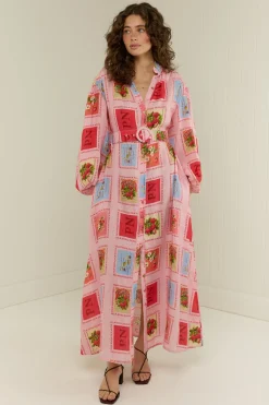 Palm Noosa Noddy Dress - Strawberry Stamp