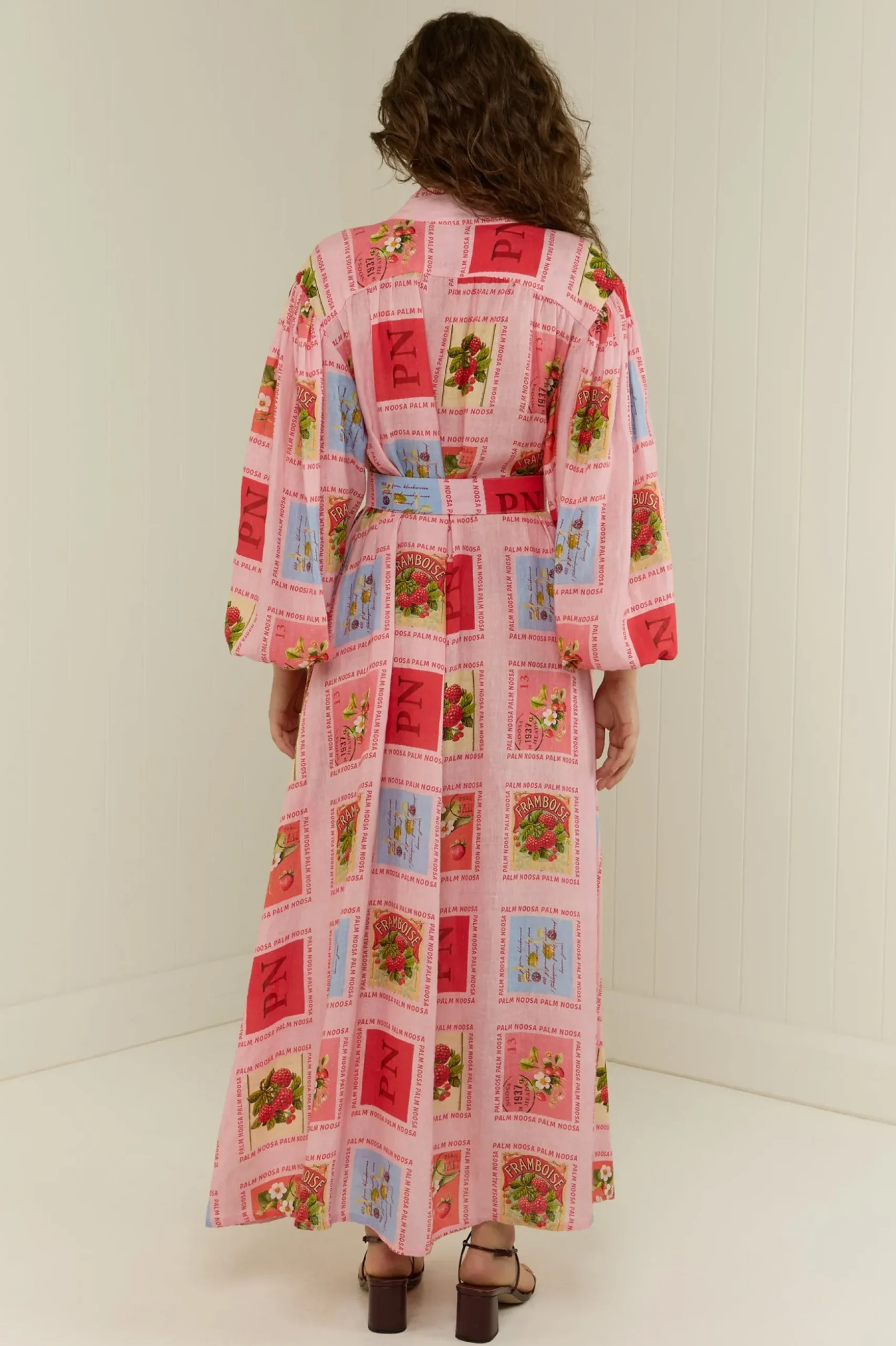 Palm Noosa Noddy Dress - Strawberry Stamp