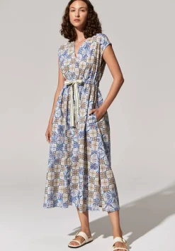 Pol Celeste Tie Dress - Celeste Print