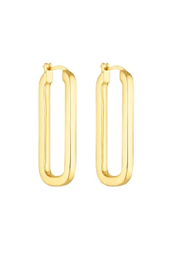 Porter Oval Hoops Earrings - Gold