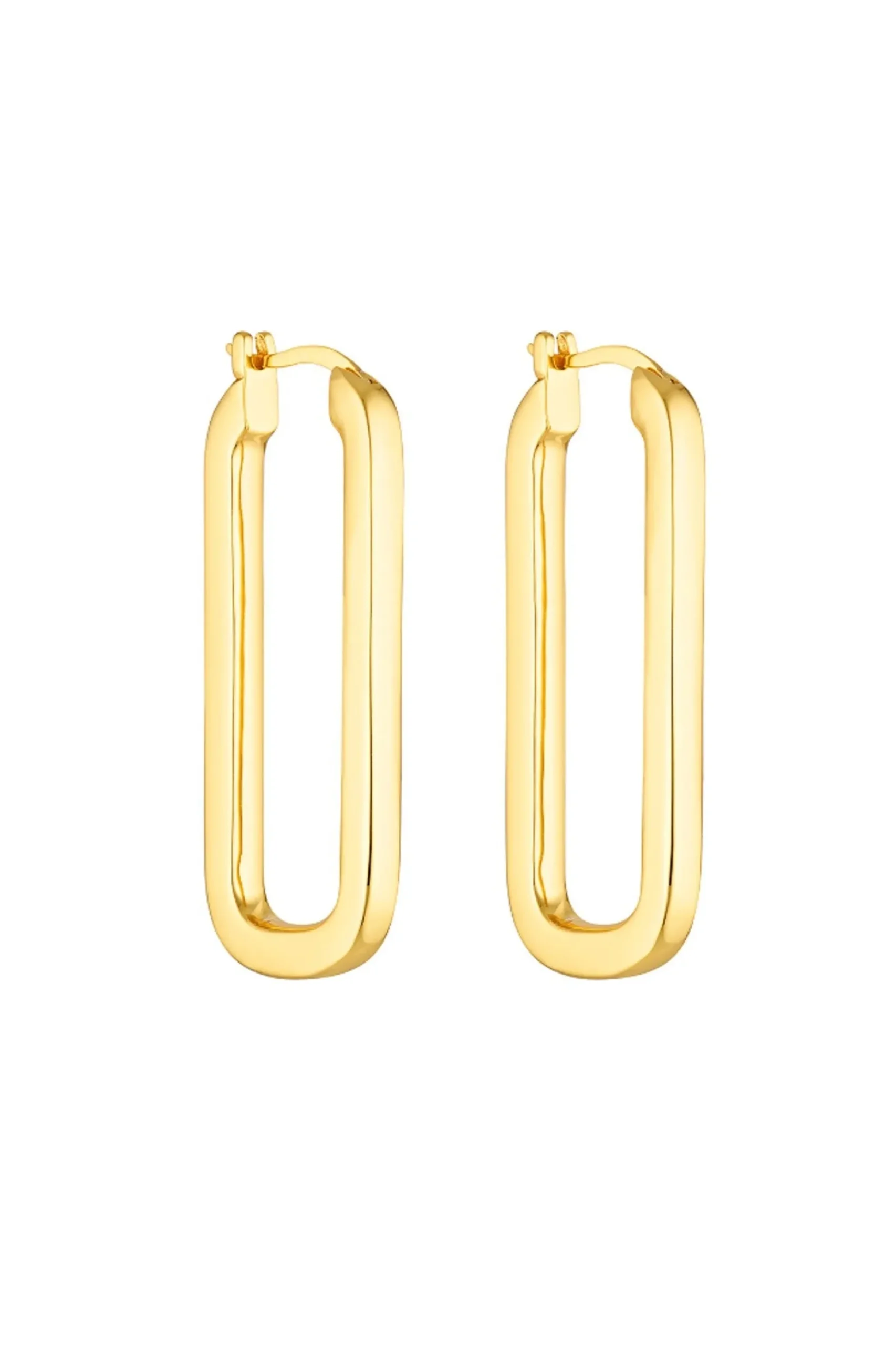 Porter Oval Hoops Earrings - Gold