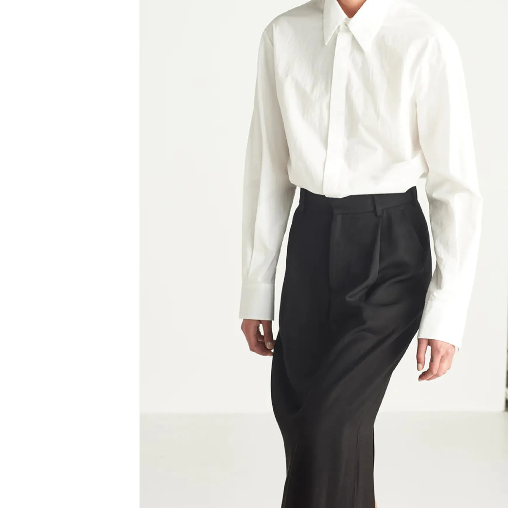 Rory William Docherty Pleated Peg Skirt - Black