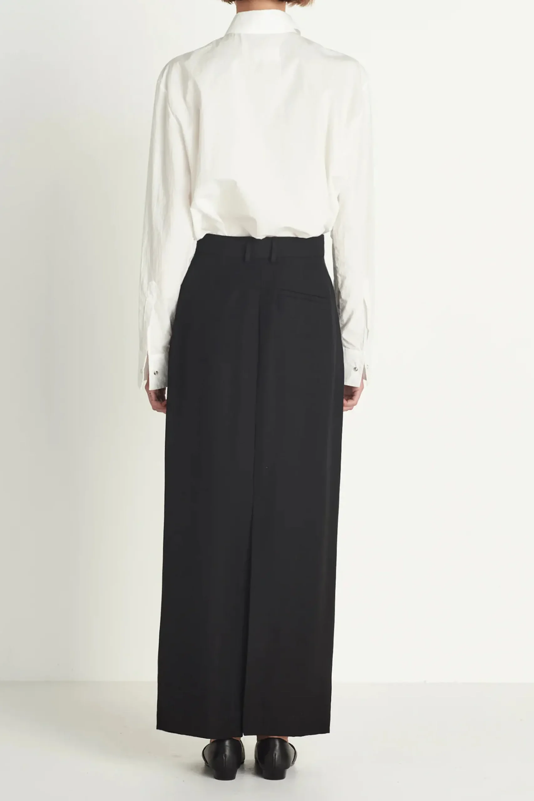 Rory William Docherty Pleated Peg Skirt - Black