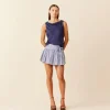 Ruby Rodeo Mini Skirt - Navy Stripe