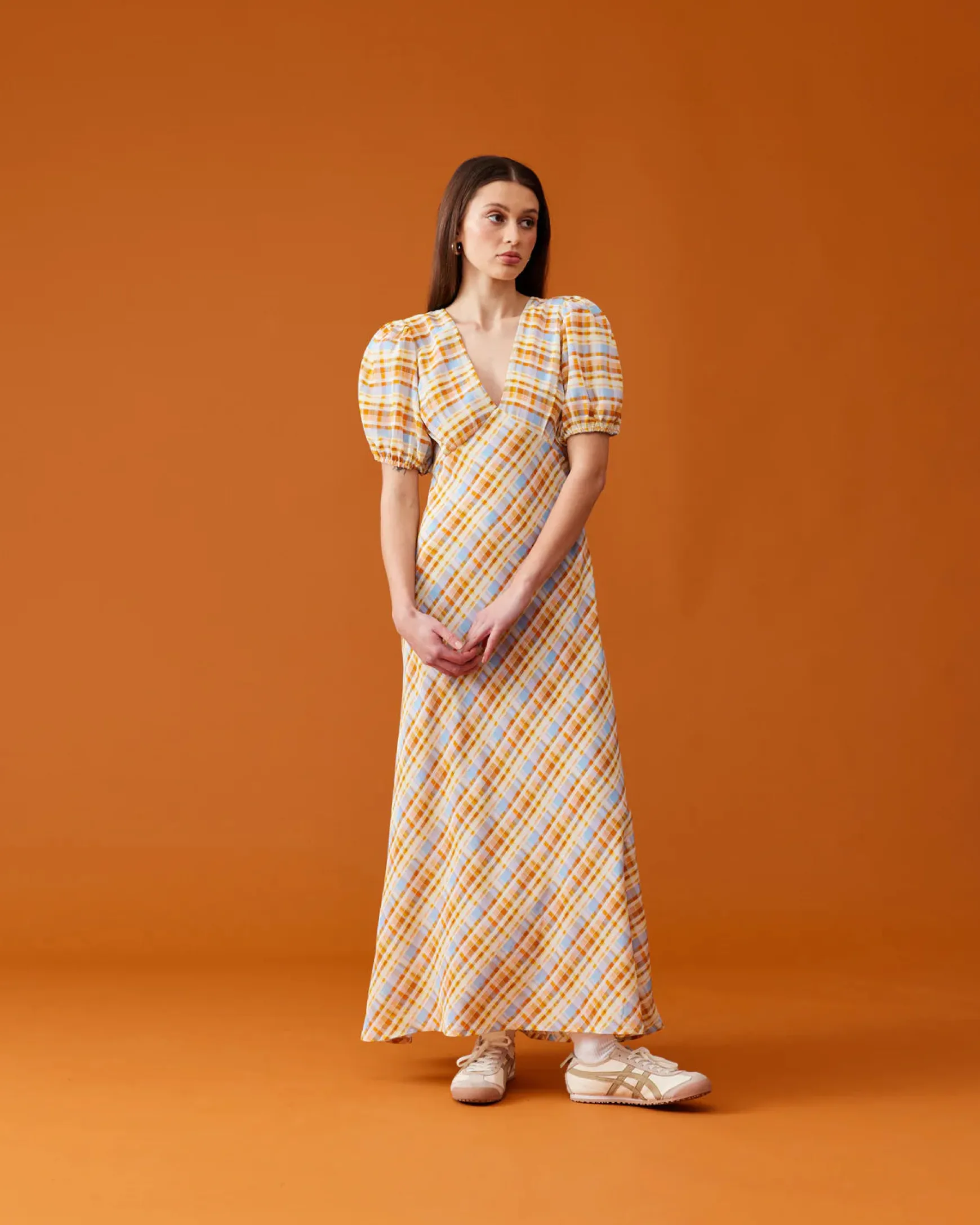 Ruby Uma Silk Dress - Tartan