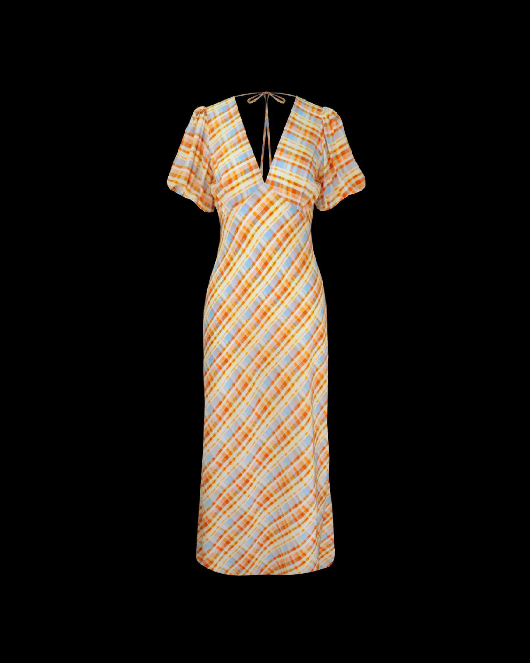 Ruby Uma Silk Dress - Tartan
