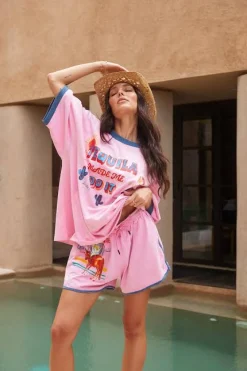 Sabbi The Tequila Made Me Do It Tee - Pink