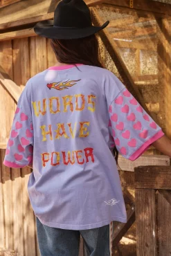 Sabbi Words Have Power Tee - Pegasus/Lilac