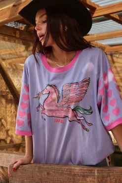 Sabbi Words Have Power Tee - Pegasus/Lilac