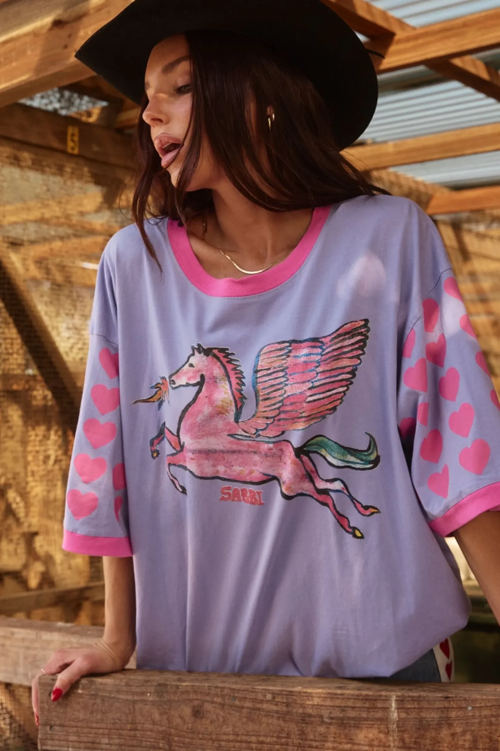 Sabbi Words Have Power Tee - Pegasus/Lilac