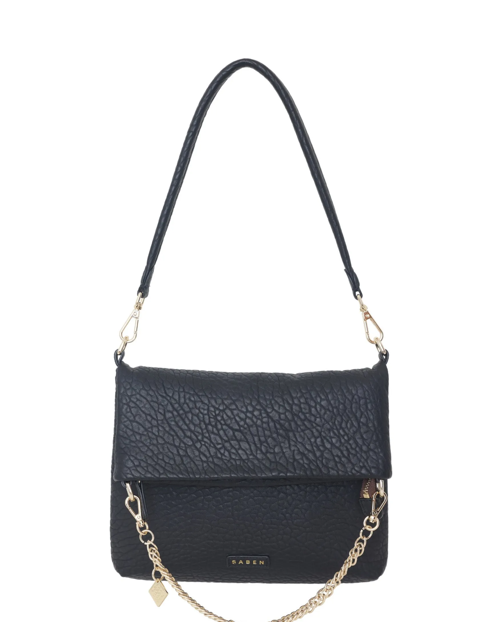Saben Daria Shoulder Bag - Black Bubble