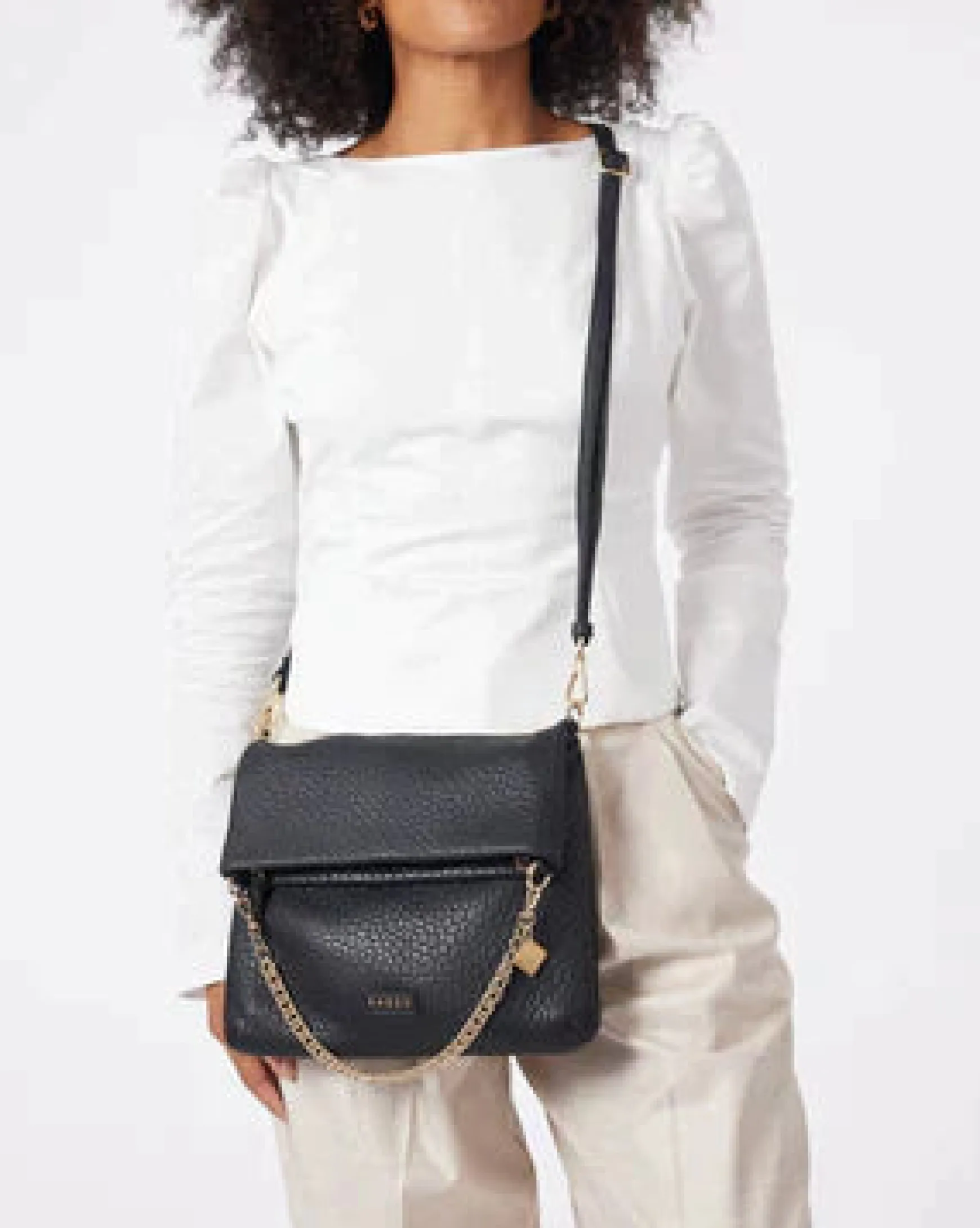 Saben Daria Shoulder Bag - Black Bubble
