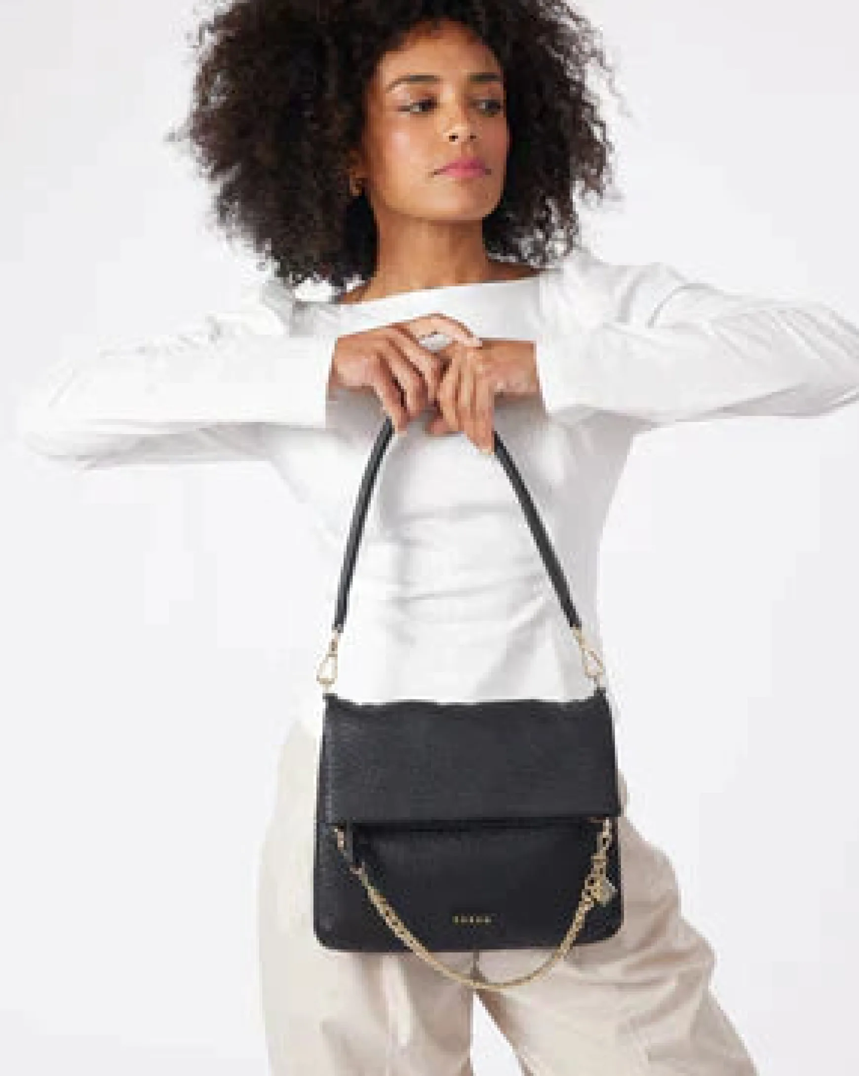 Saben Daria Shoulder Bag - Black Bubble