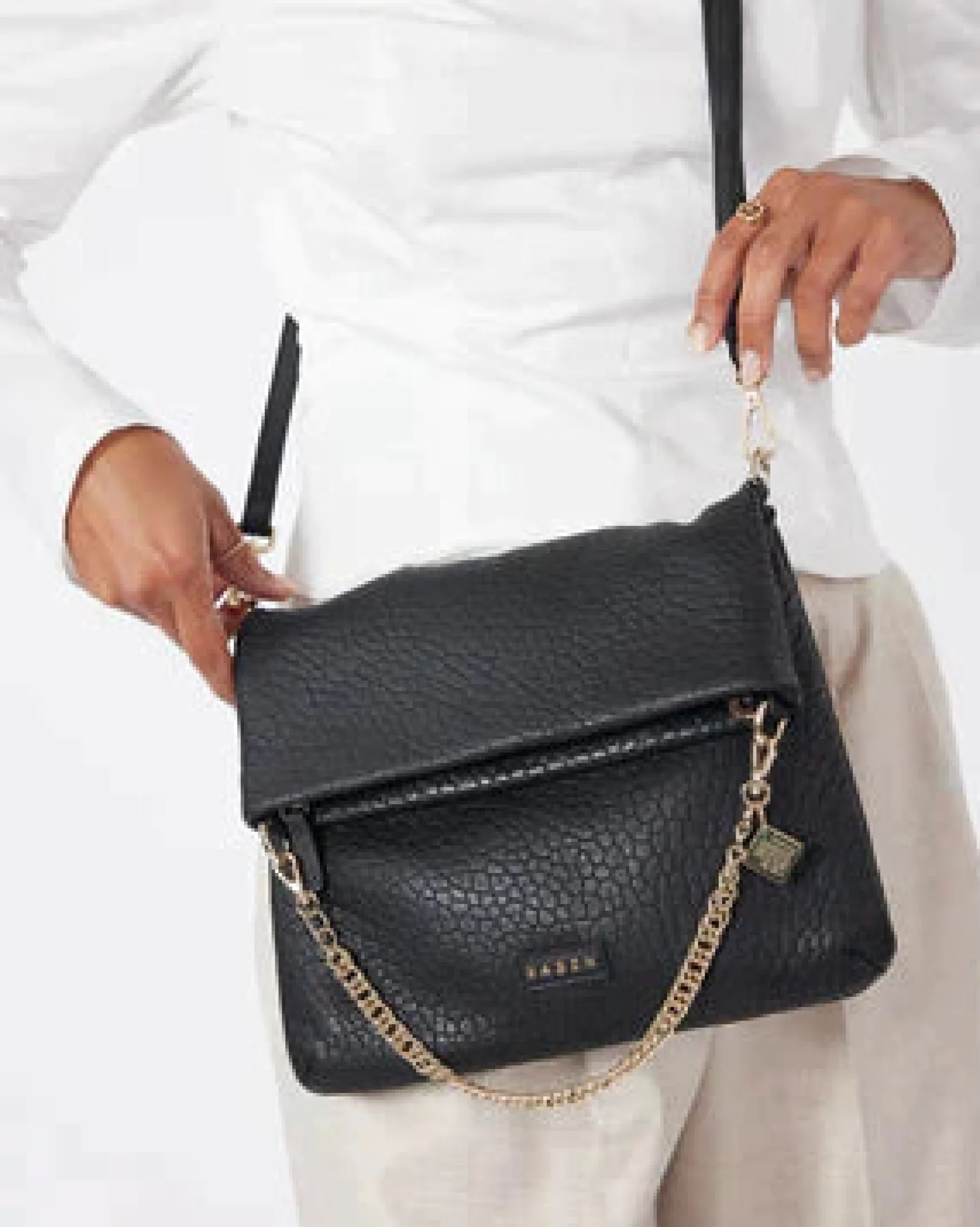 Saben Daria Shoulder Bag - Black Bubble