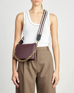 Saben Feature Strap Webbing - Black + White + Merlot