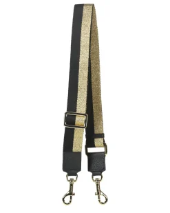 Saben Feature Strap Webbing - Gold + Black Stripe