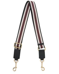 Saben Feature Strap Webbing - Black + White + Merlot