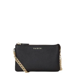 SABEN Lily Mini Bag - Black + Gold Curb Chain
