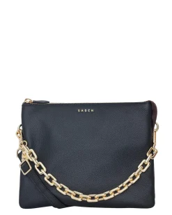Saben Matilda Cross Body - Black + Chunky Chain