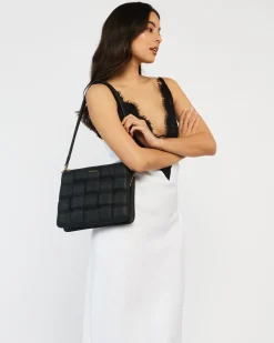 Saben Matilda Shoulder Bag - Black Woven