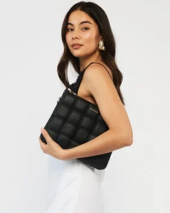 Saben Matilda Shoulder Bag - Black Woven
