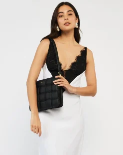 Saben Matilda Shoulder Bag - Black Woven